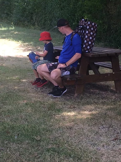 Relax on the park bench