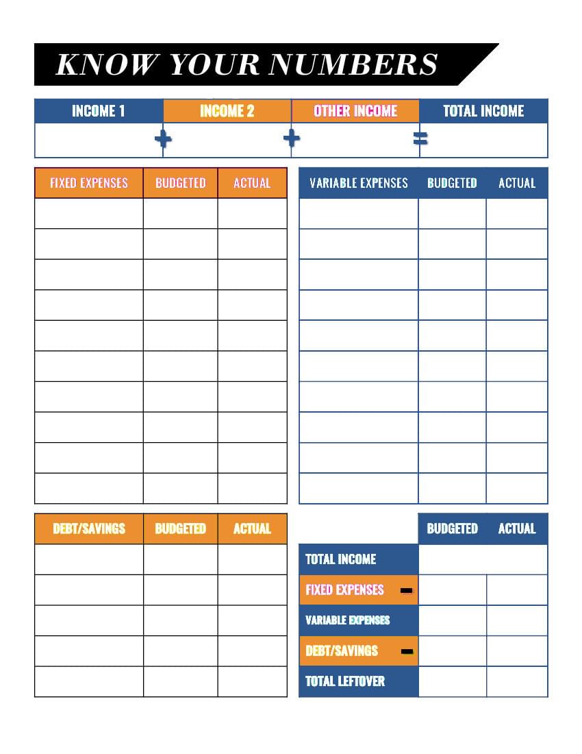 Know your numbers - Data file